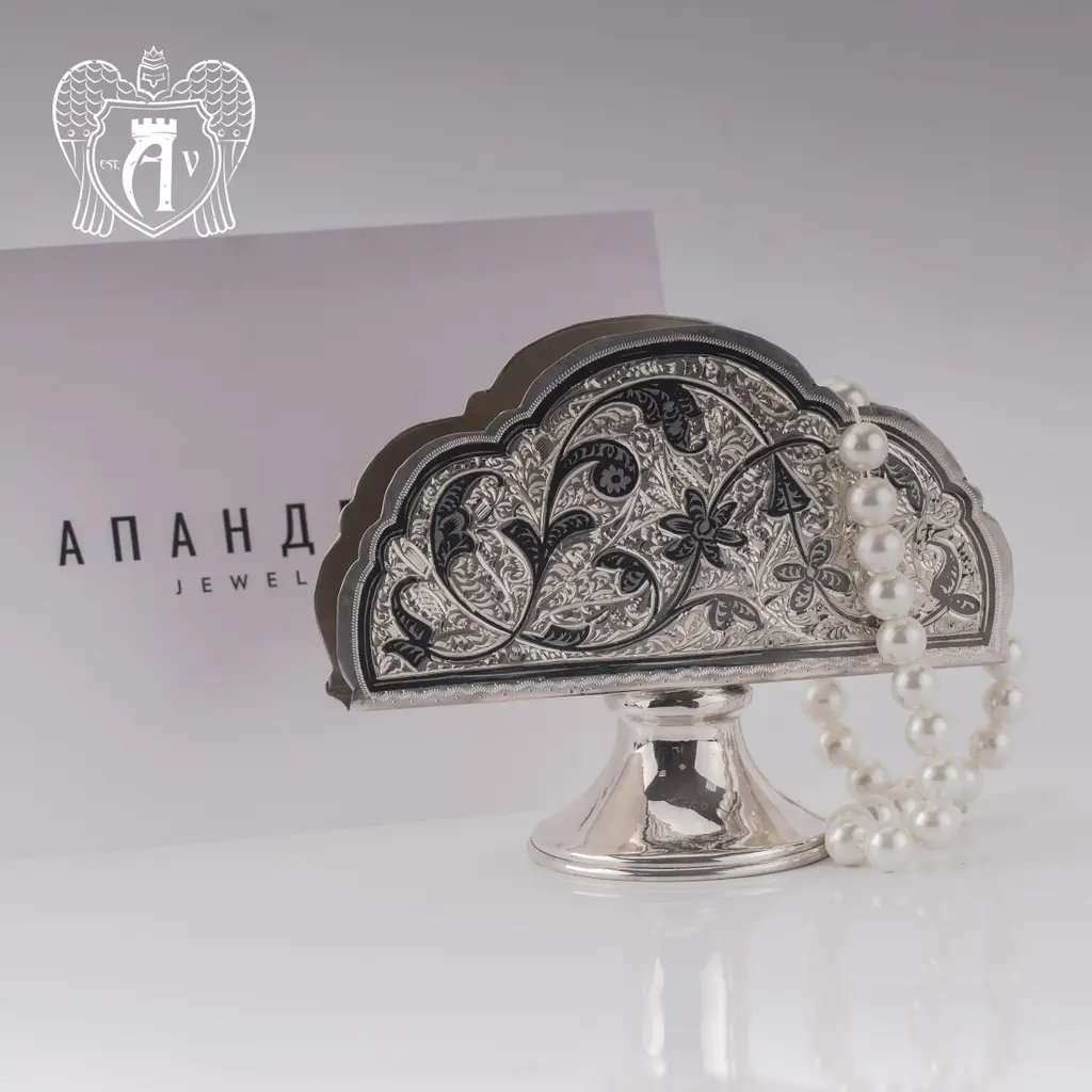 Серебряная салфетница «Вьюн» - фото 4