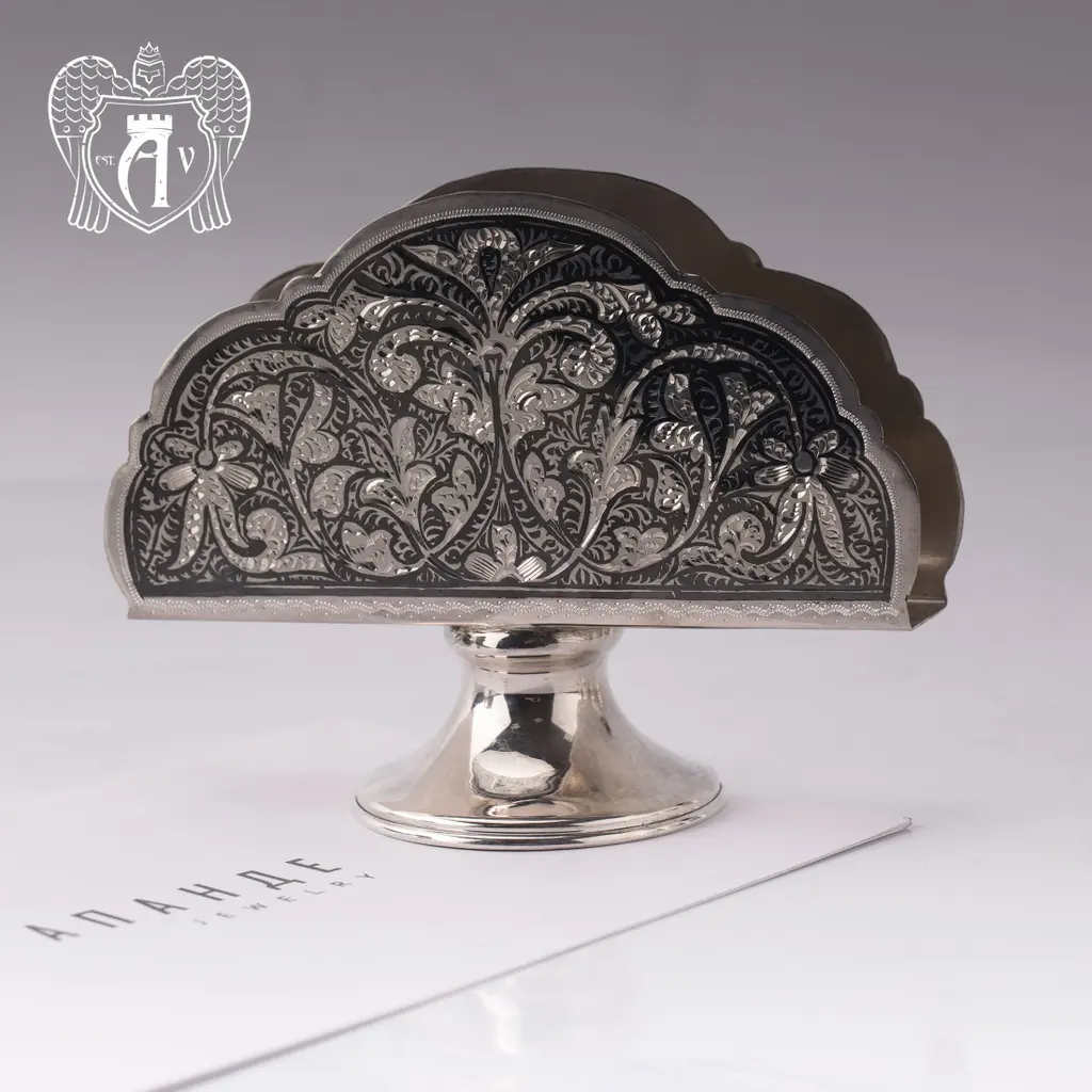 Серебряная салфетница «Клавдия» - фото 4