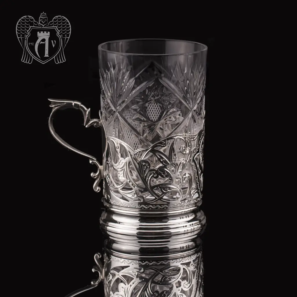 Набор подстаканников из  серебра «Вьюн» - фото 4