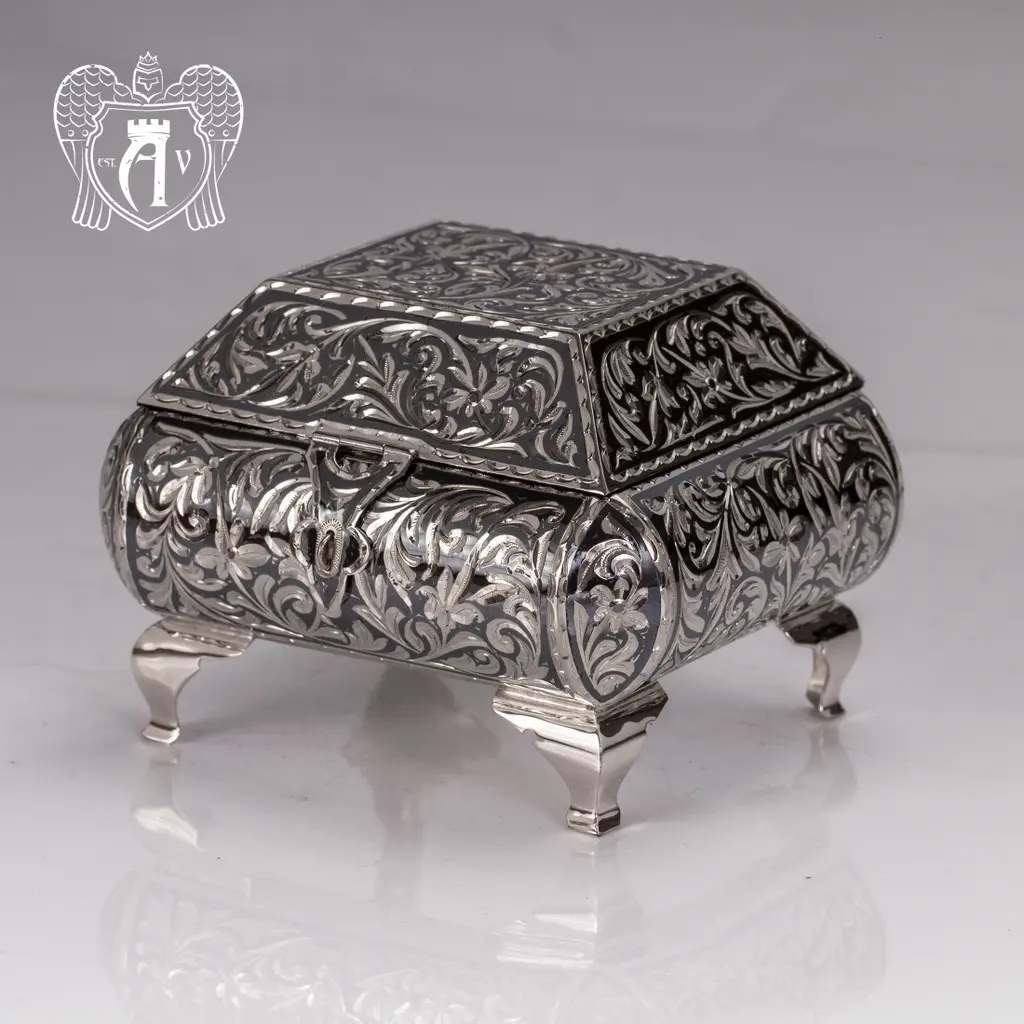 Серебряная шкатулка ручной работы «Далида» - фото 3