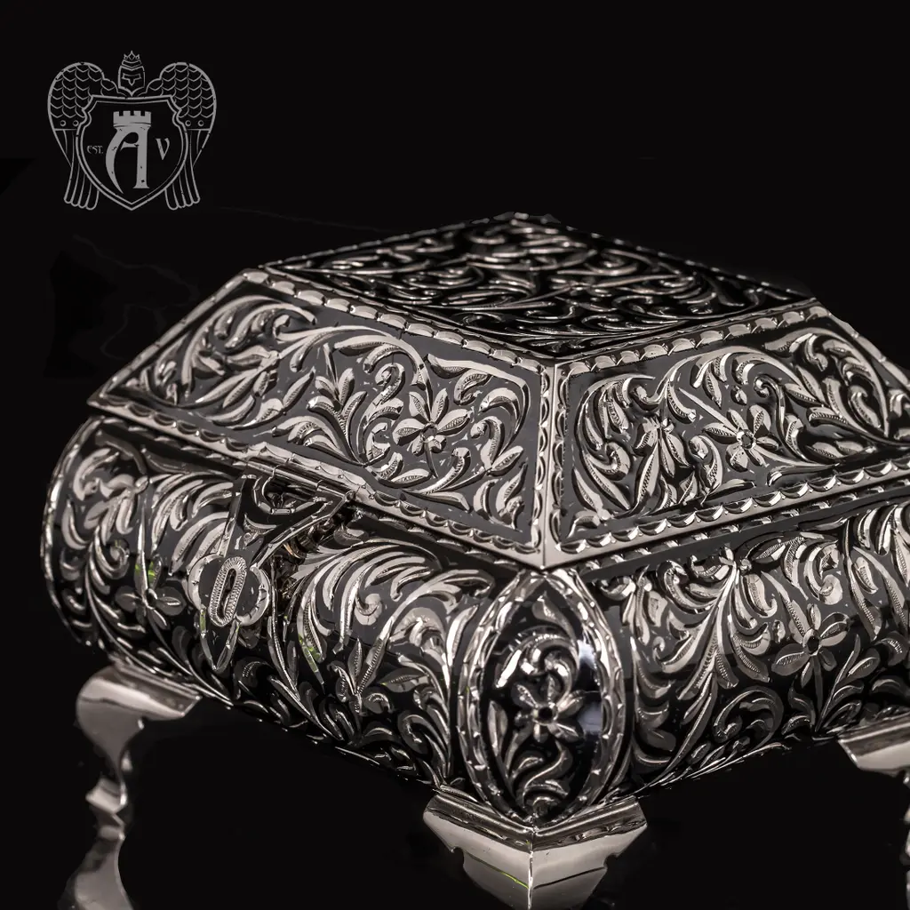 Серебряная шкатулка ручной работы «Далида» - фото 6