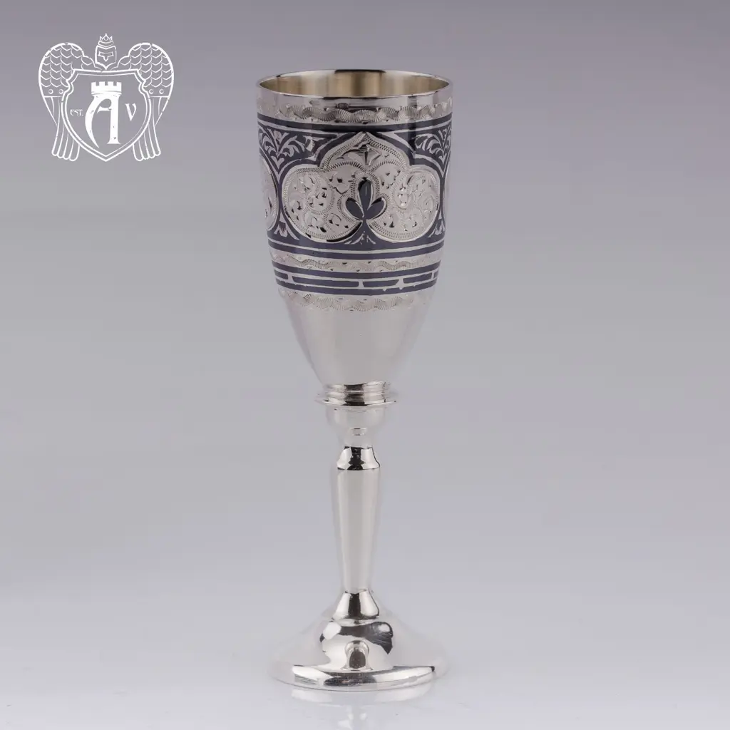 Набор рюмок из серебра  «Застолье» 2 шт - фото 4