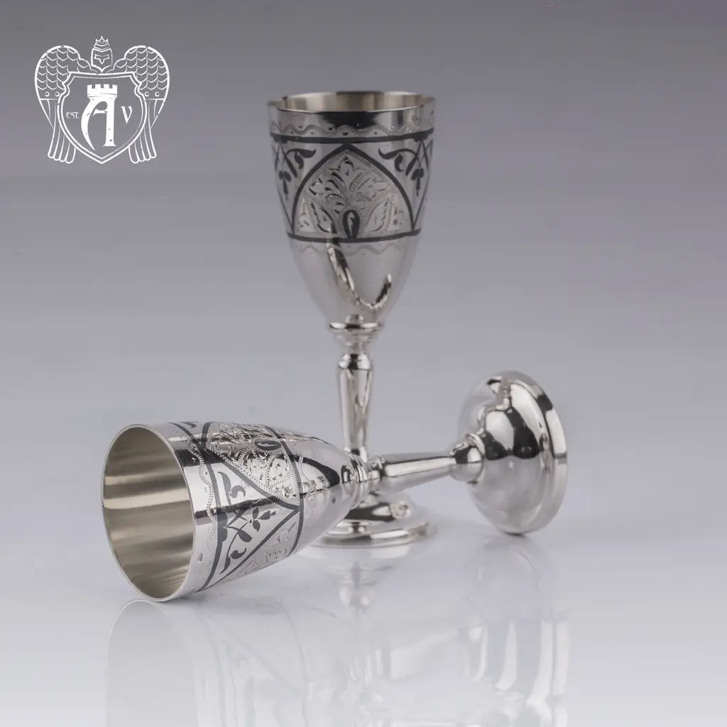 Набор рюмок из серебра  «Верона» 2 шт - фото 4