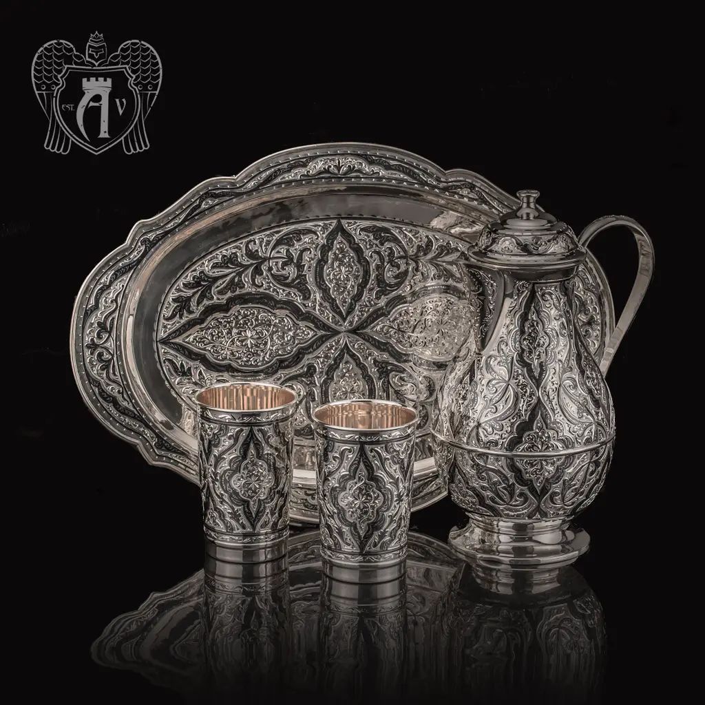 Сервиз серебряный  «Шамхан» для воды и напитков - фото 4