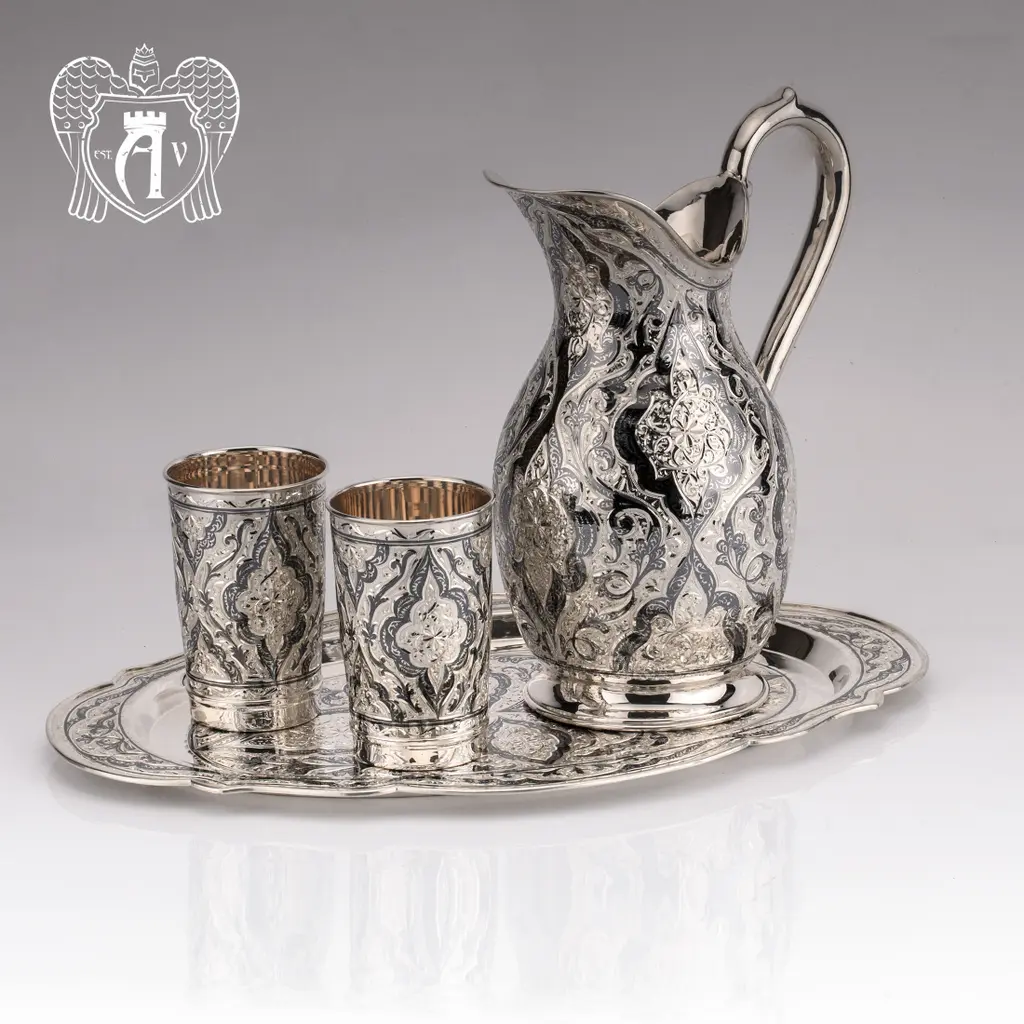 Сервиз из серебра 925 пробы  «Кармен» для воды и напитков - фото 4