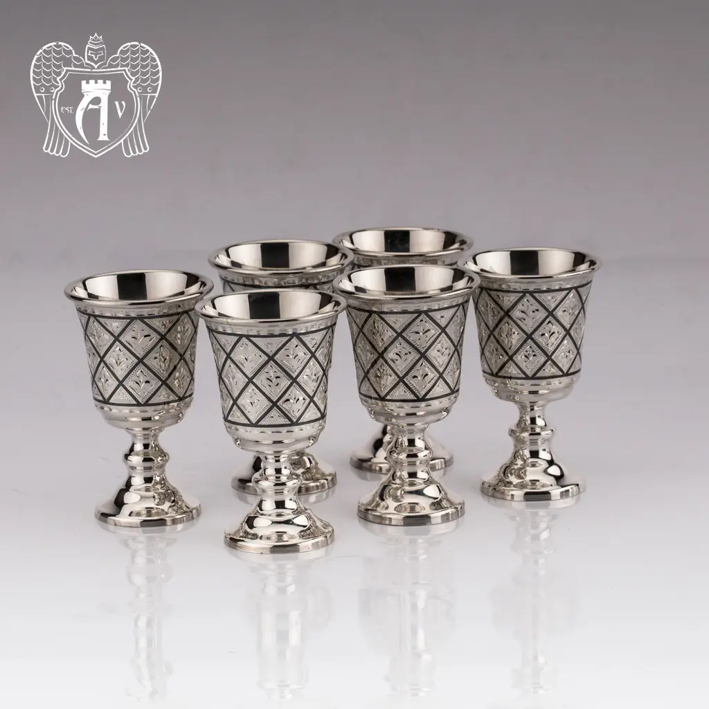 Набор рюмок из серебра « Вавилон» - фото 2