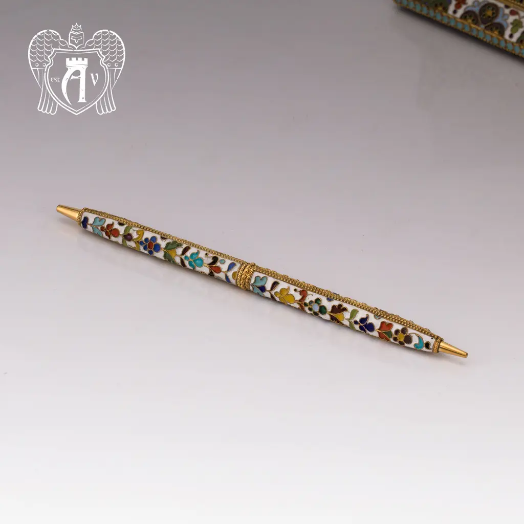 Настольные часы «Бристоль» С позолотой и горячей эмалью - фото 4