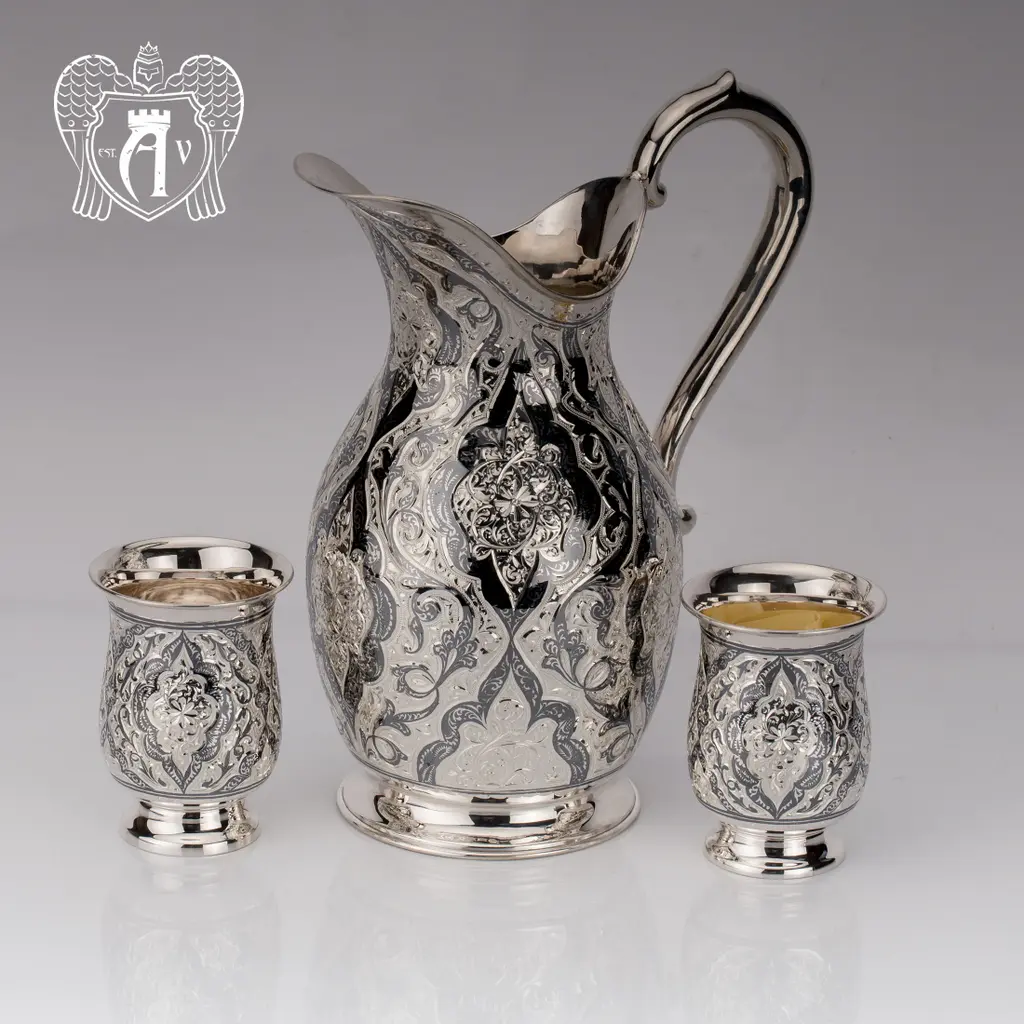 Сервиз из серебра «Камелия» для воды и напитков - фото 5