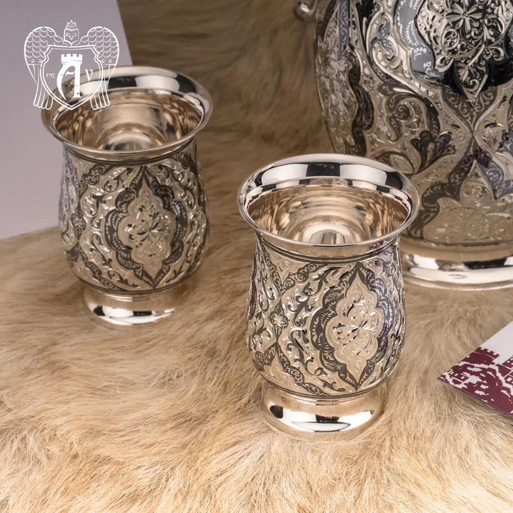 Сервиз из серебра 925 пробы «Камелия» для воды и напитков - фото 6