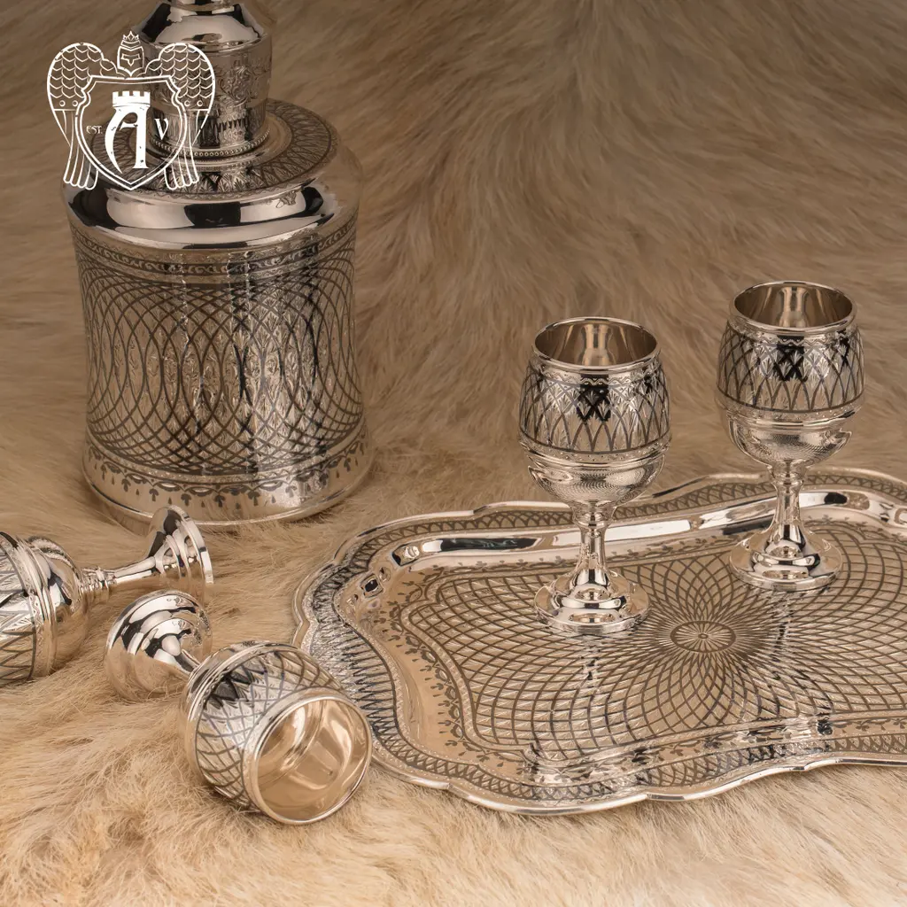 Серебряный сервиз для крепких напитков  «Лондон» - фото 6