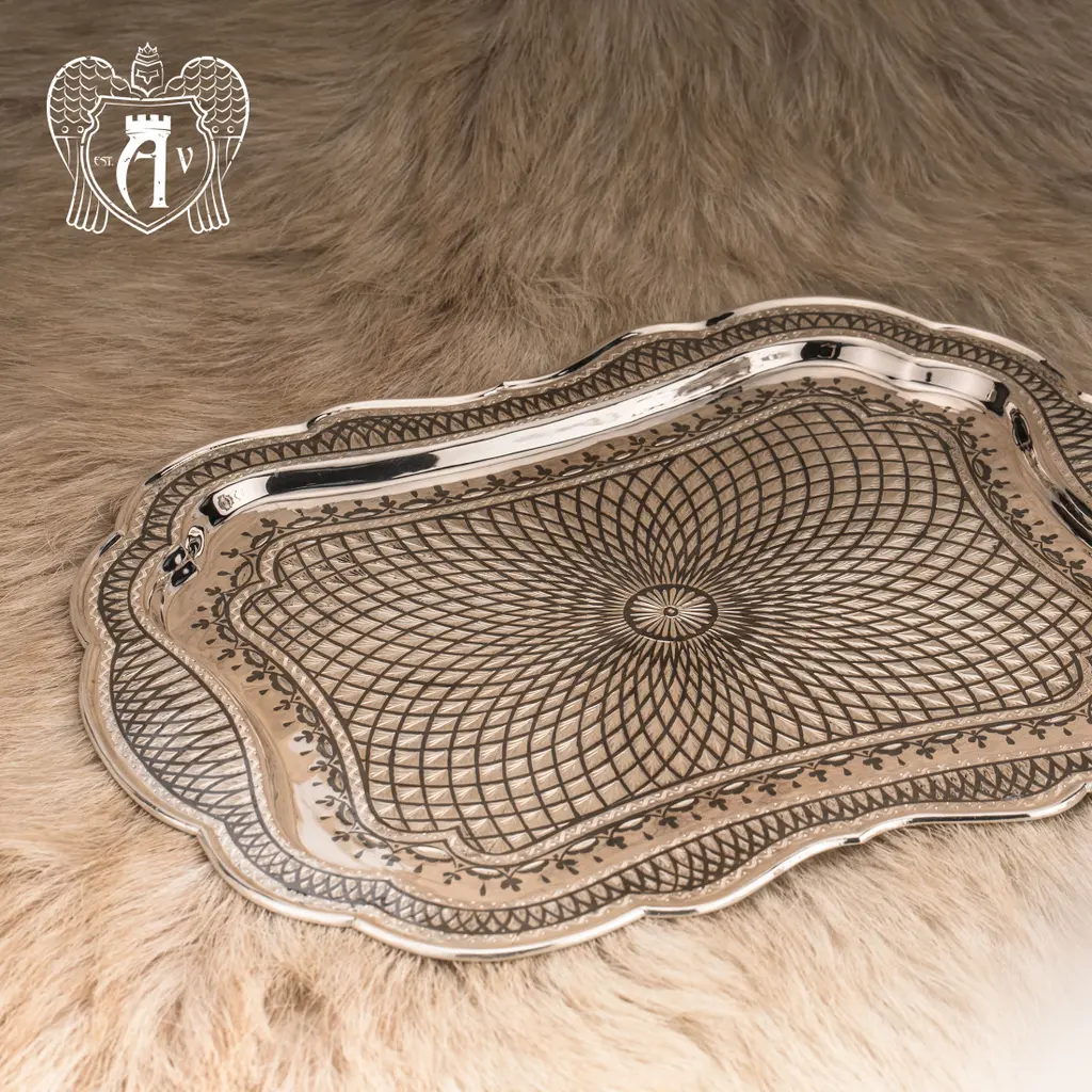 Поднос серебряный «Лондон» - фото 4