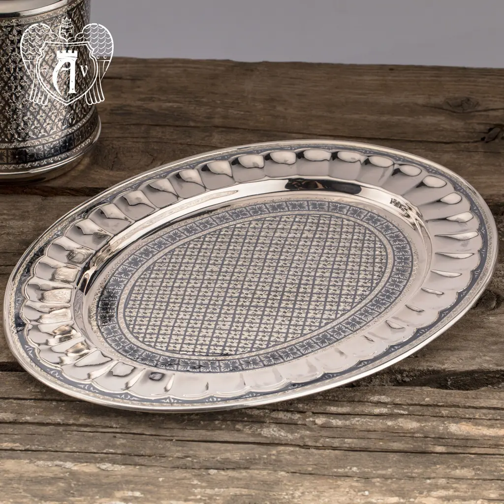 Поднос серебряный «Княжеский» - фото 4