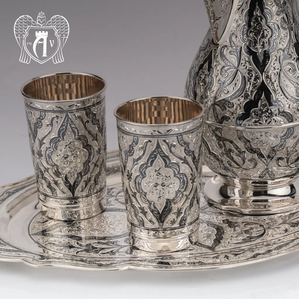 Стаканы из серебра «Шамхан» набор - фото 2