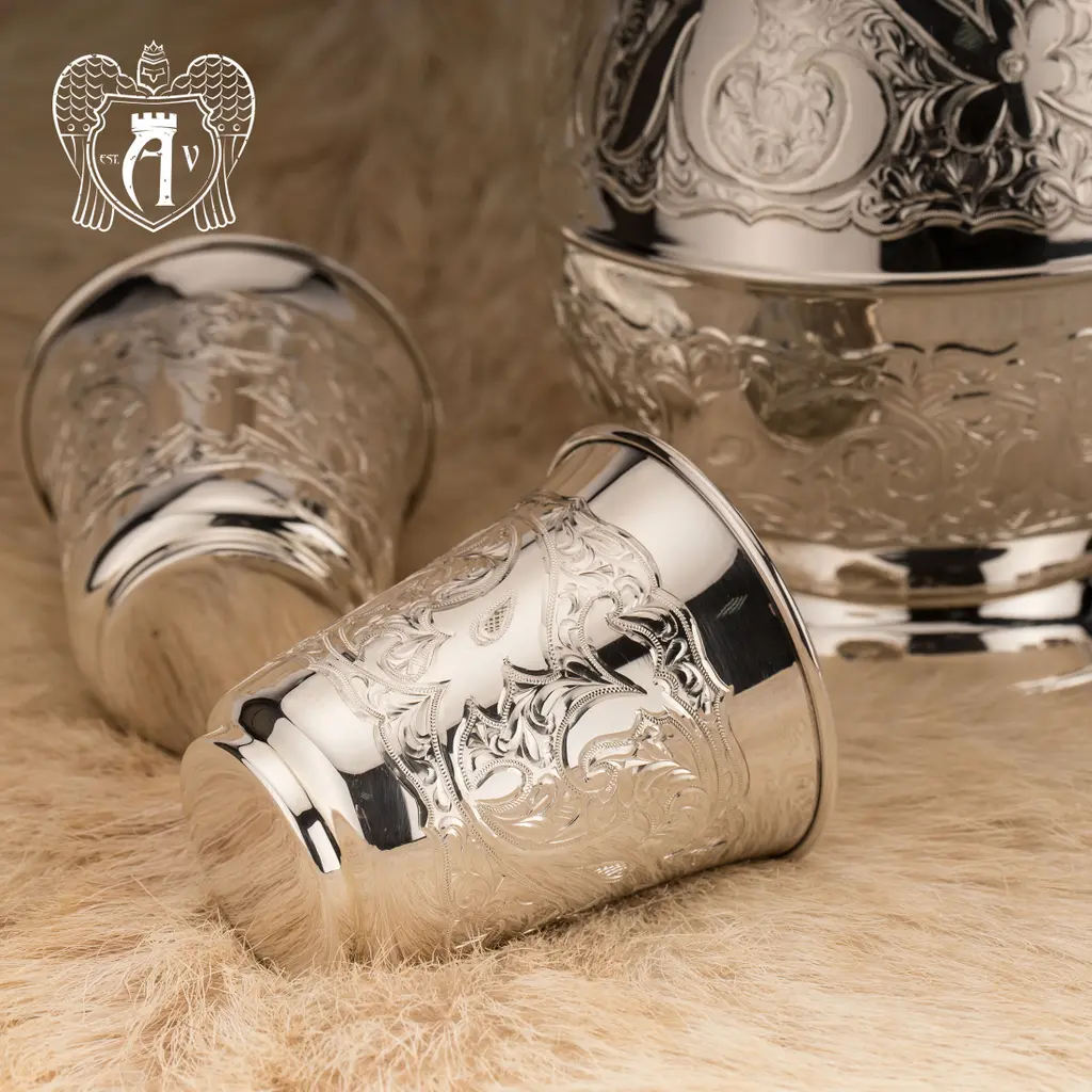 Серебряный стакан «Райский родник» 925 пробы - фото 2