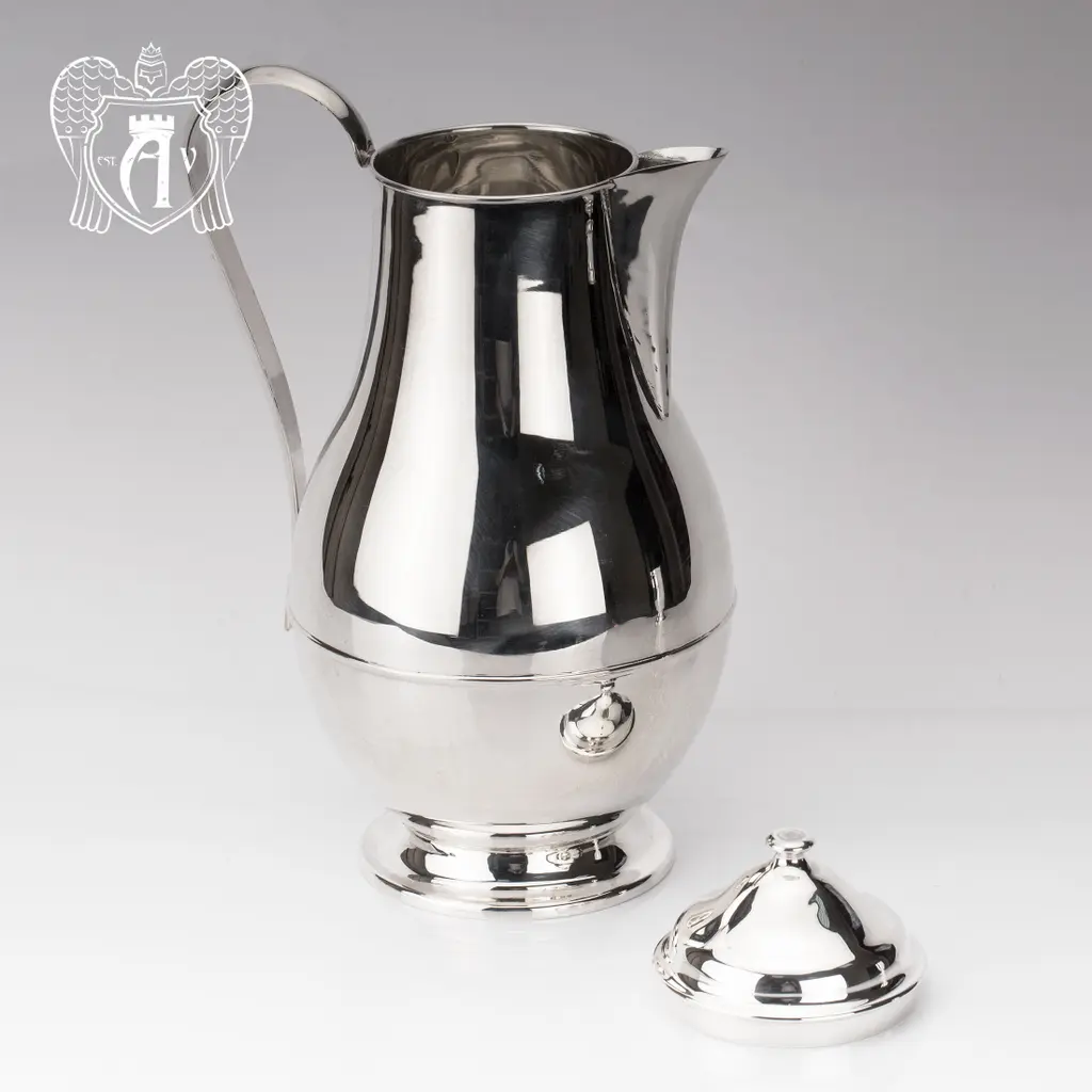 Большой кувшин для напитков из серебра «Глянец» - фото 4