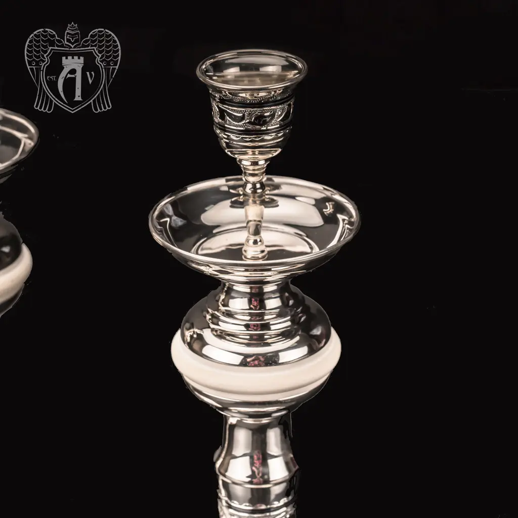 Серебряные подсвечники «Талия» набор - фото 2