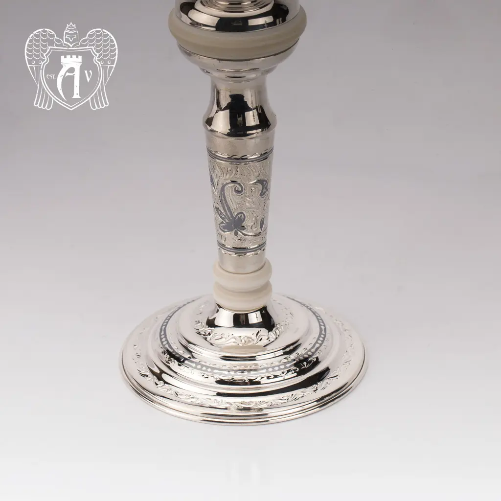 Серебряные подсвечники «Талия» набор - фото 5