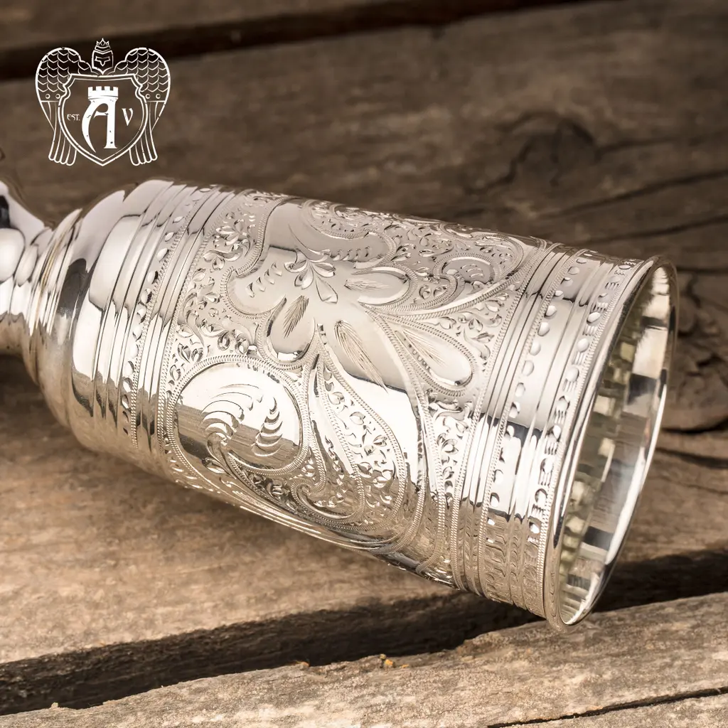 Стакан из чистого серебра 999 пробы «Агат» - фото 4