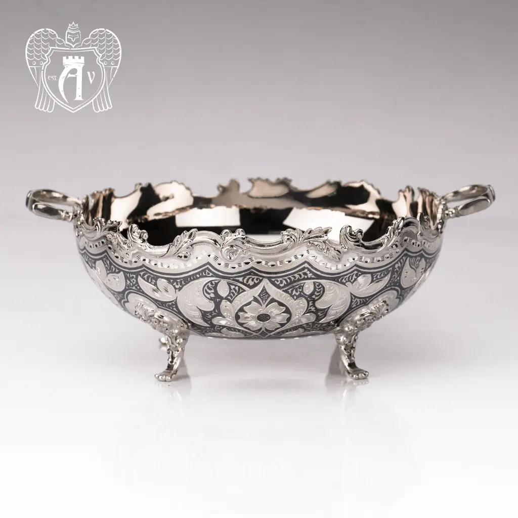 Серебряная ваза с ручками «Джоконда» - фото 2