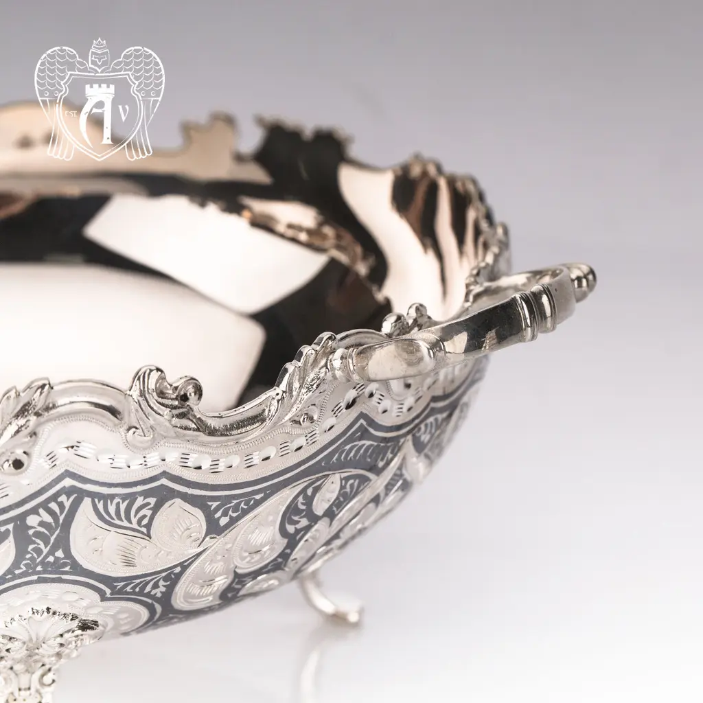 Серебряная ваза с ручками «Джоконда» - фото 3