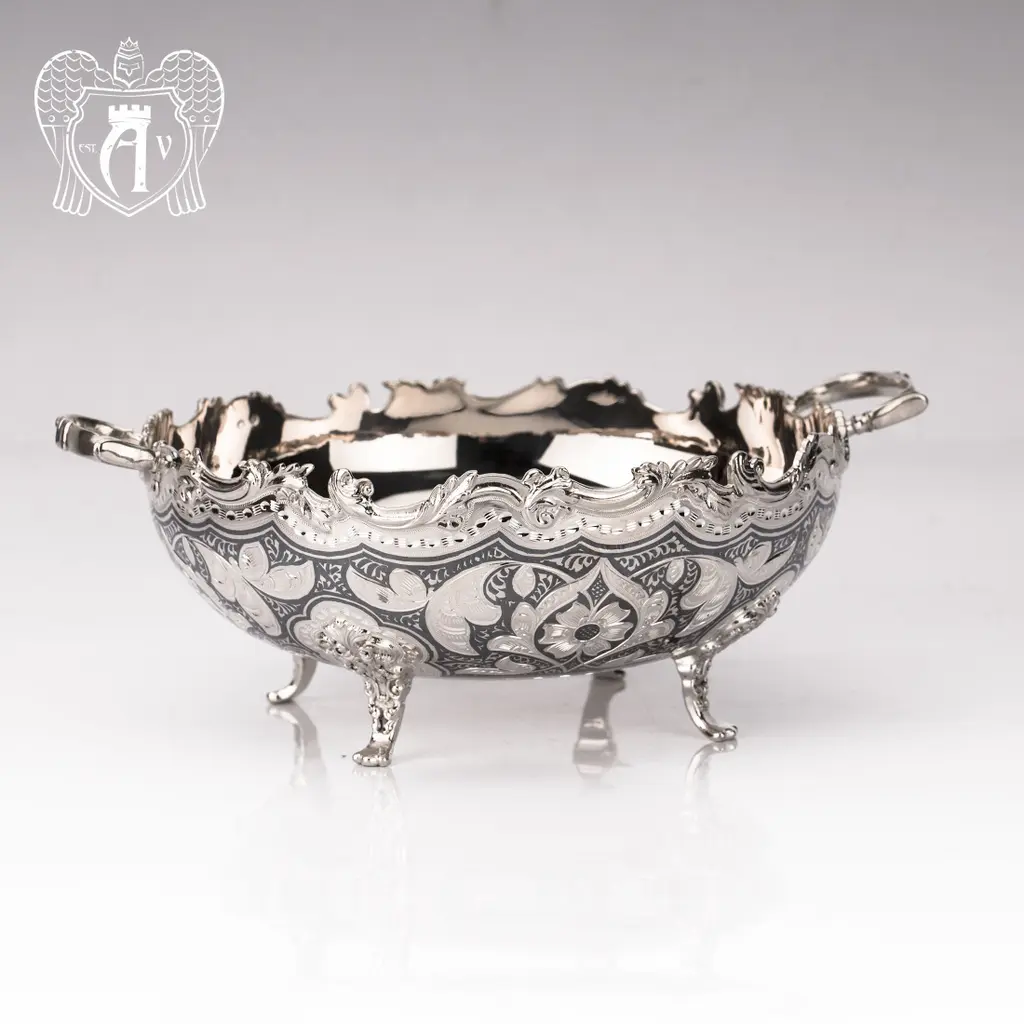 Серебряная ваза с ручками «Джоконда» - фото 4