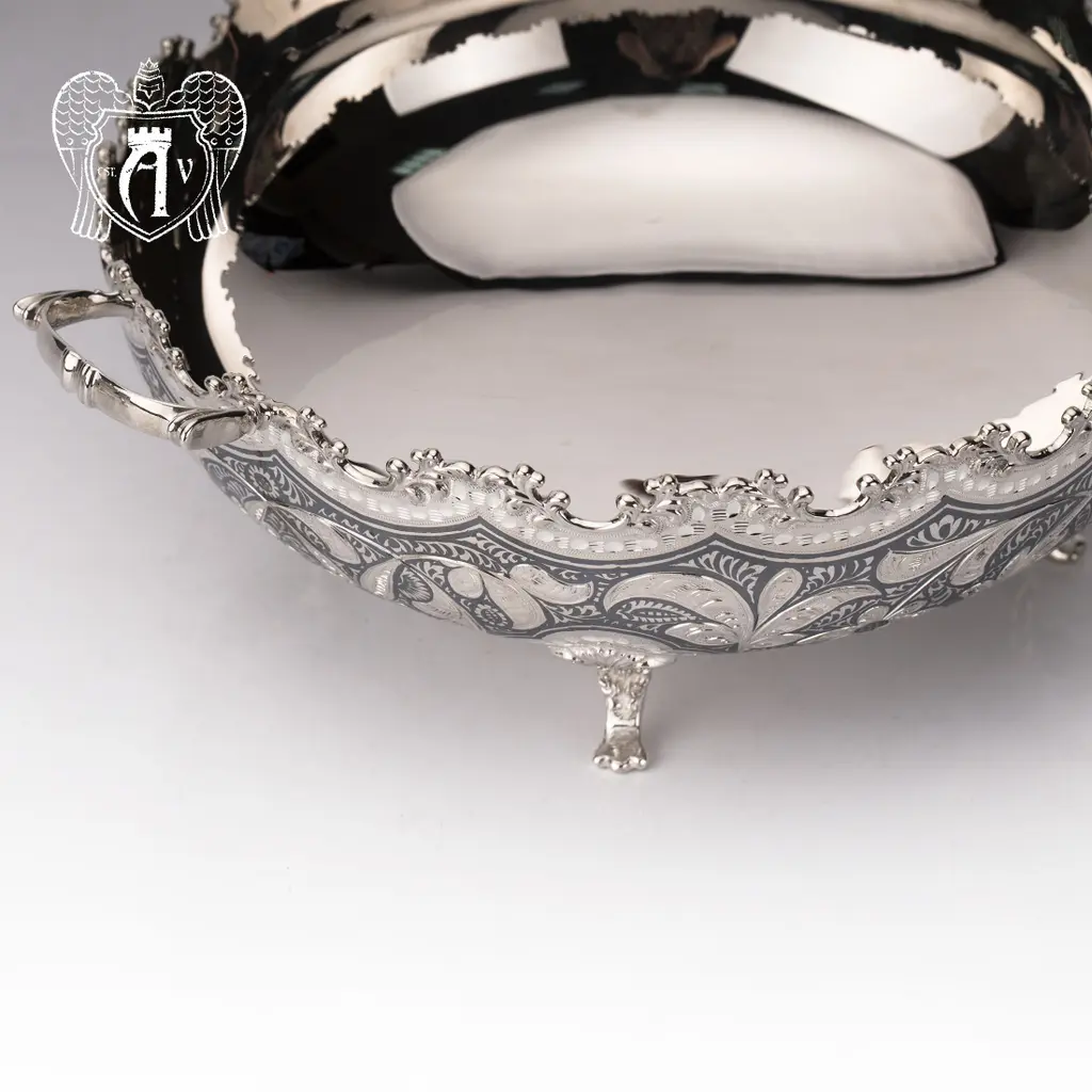 Серебряная ваза с ручками «Минерва» - фото 4