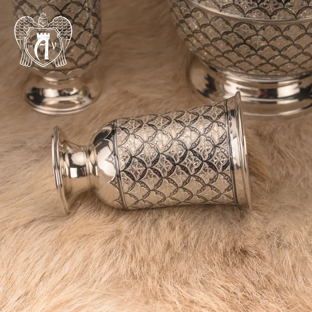 Стаканы из серебра «Норд» набор - фото 5