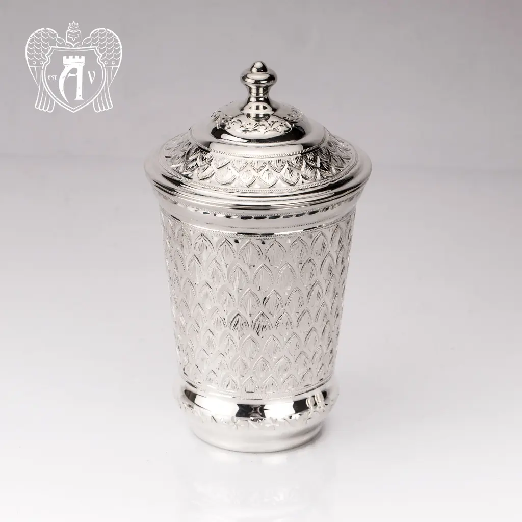 Серебряный стакан «Аквамарин» из чистого серебра 999 пробы - фото 2