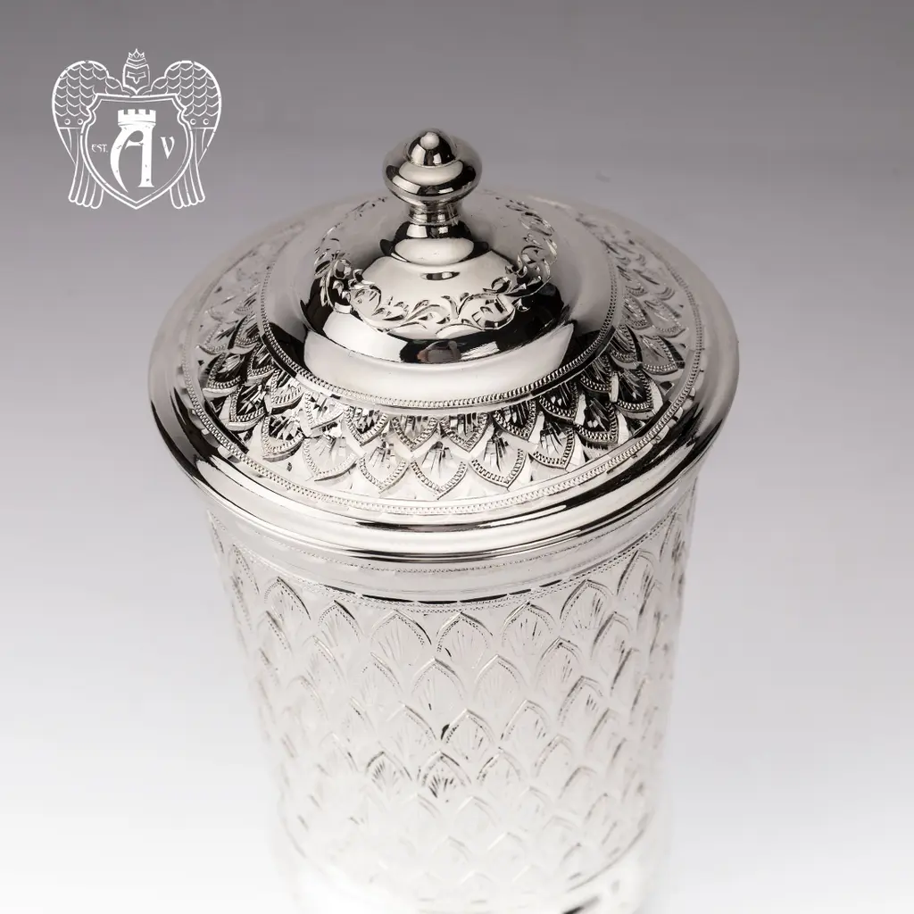 Серебряный стакан «Аквамарин» из чистого серебра 999 пробы - фото 3