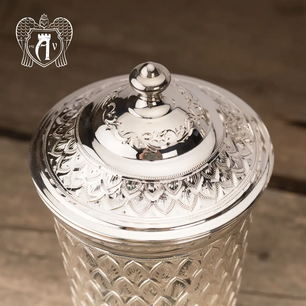 Серебряный стакан «Аквамарин» из чистого серебра 999 пробы - фото 5