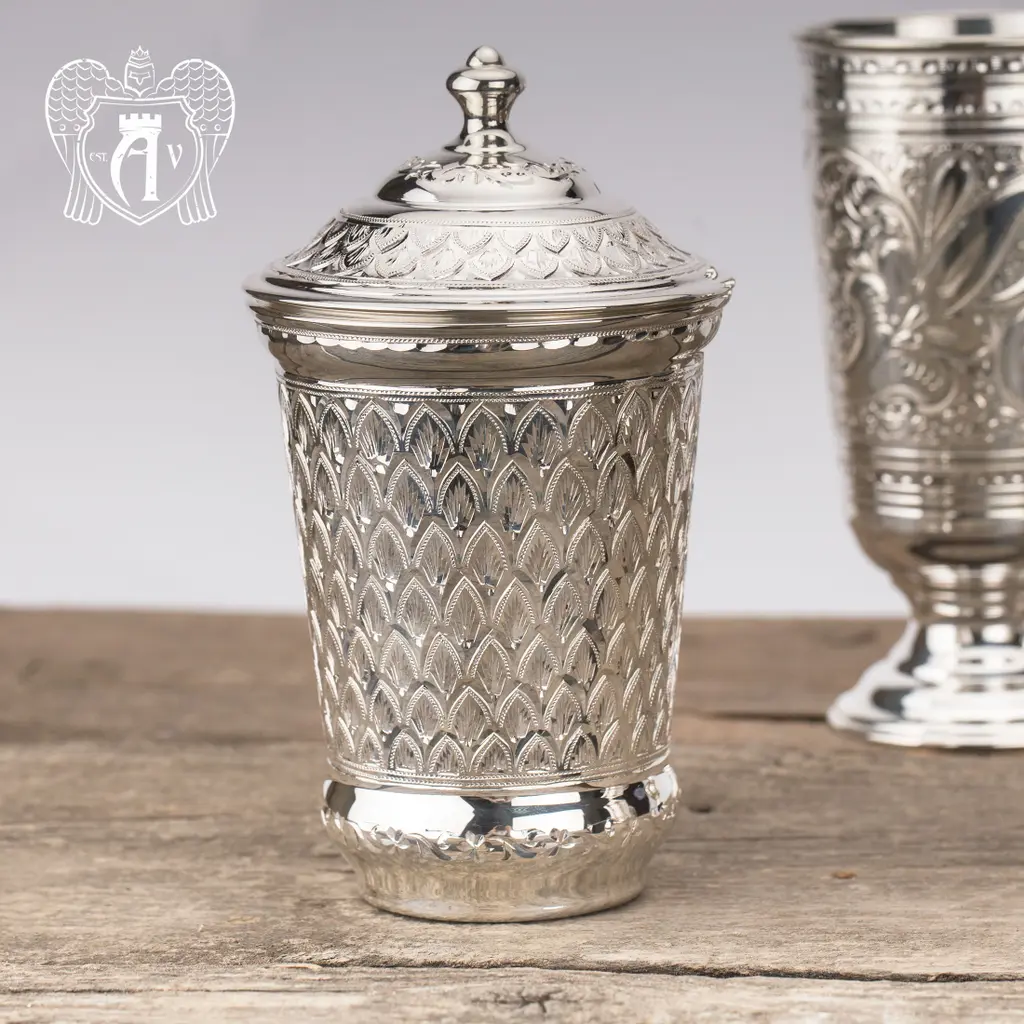 Серебряный стакан «Аквамарин» из чистого серебра 999 пробы - фото 6