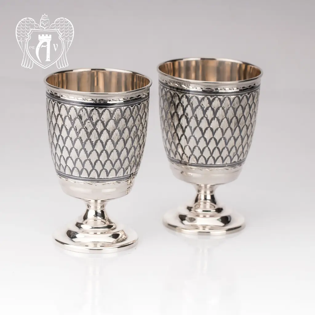 Бокалы из серебра «Лорд» 2 шт - фото 2