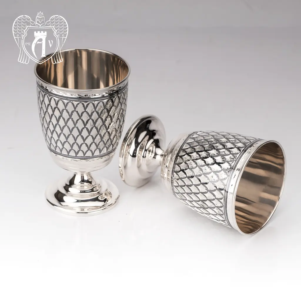 Бокалы из серебра «Лорд» 2 шт - фото 3