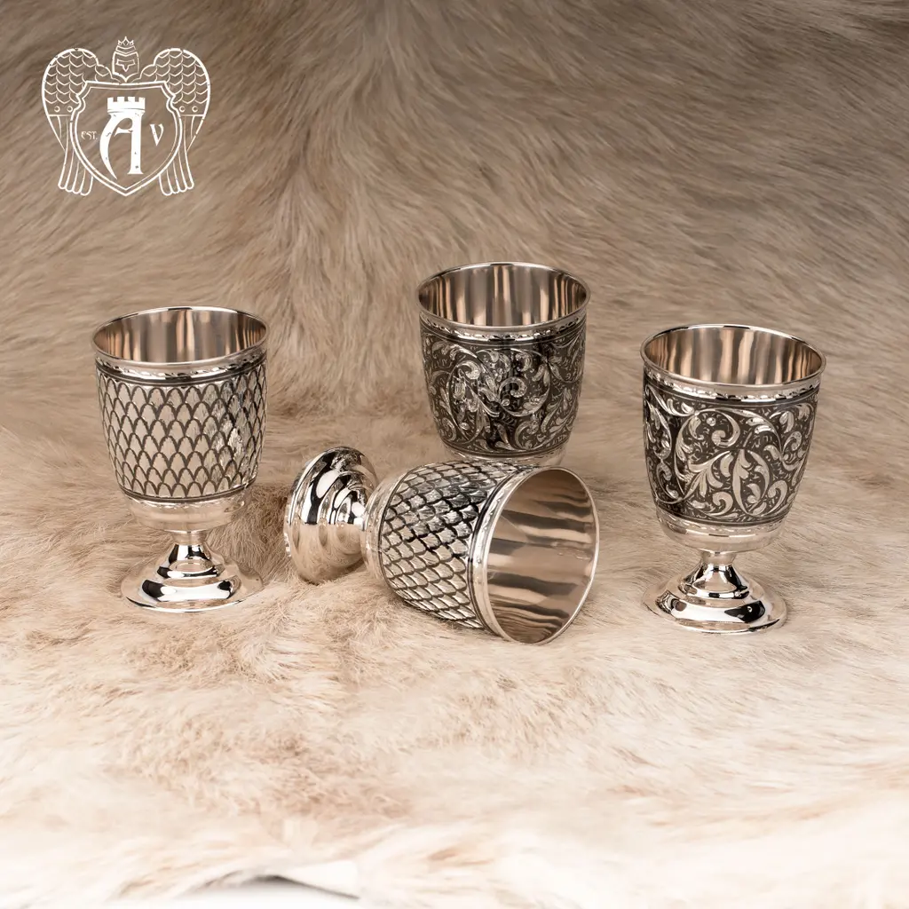 Бокалы из серебра «Лорд» 2 шт - фото 4