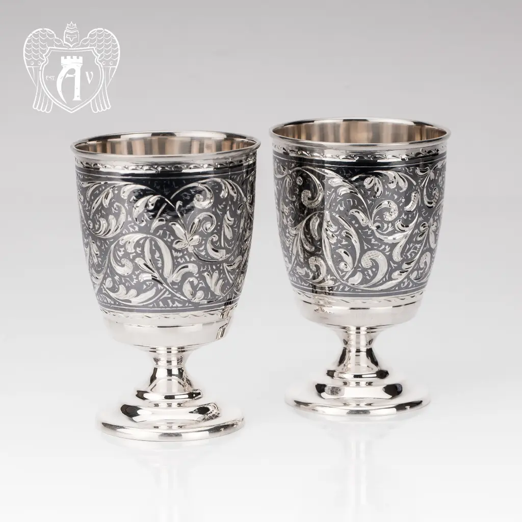 Бокалы из  серебра  «Клио» 2 шт - фото 3