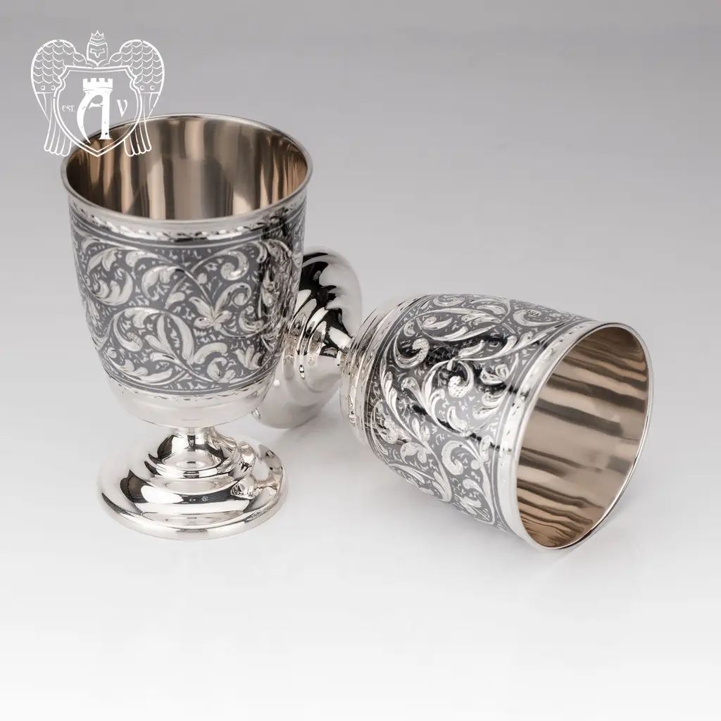 Бокалы из  серебра  «Клио» 2 шт - фото 5