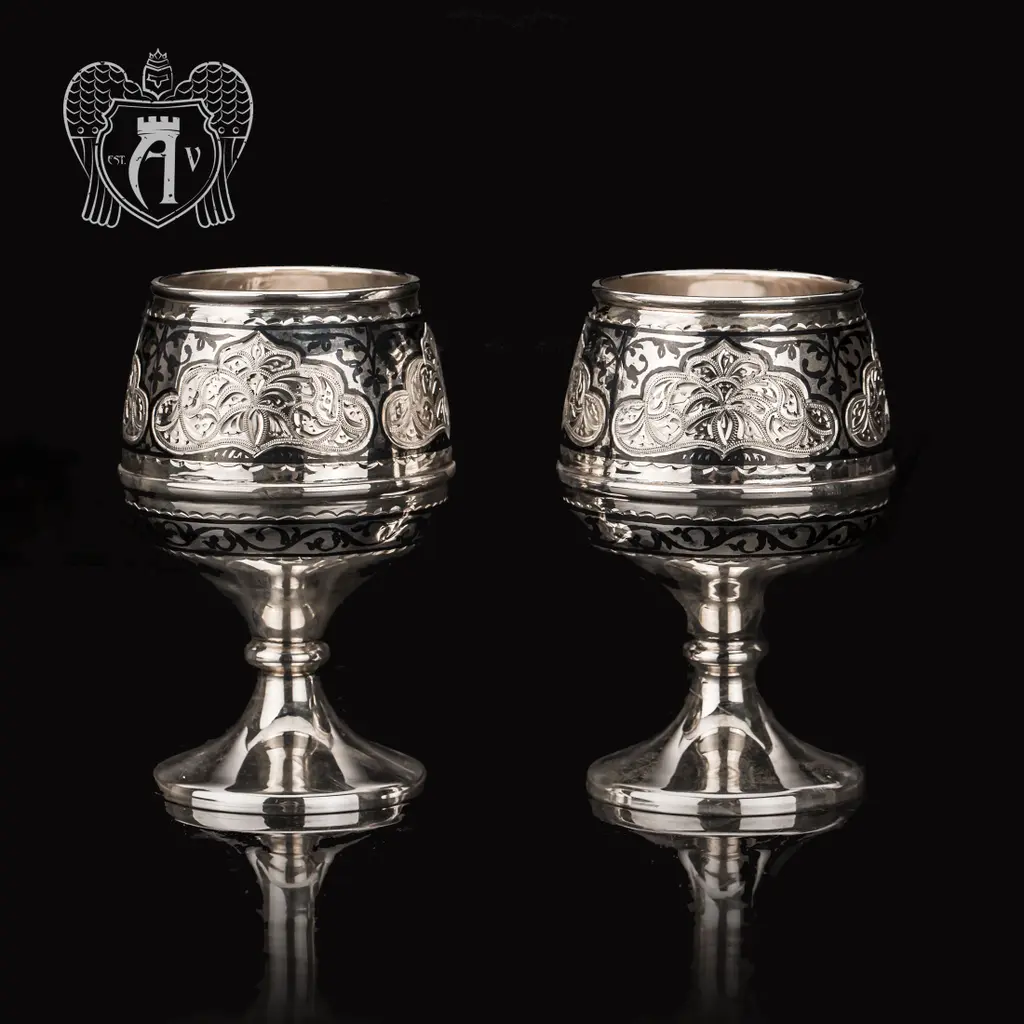 Бокалы из серебра «Аллегро» 2 шт - фото 2