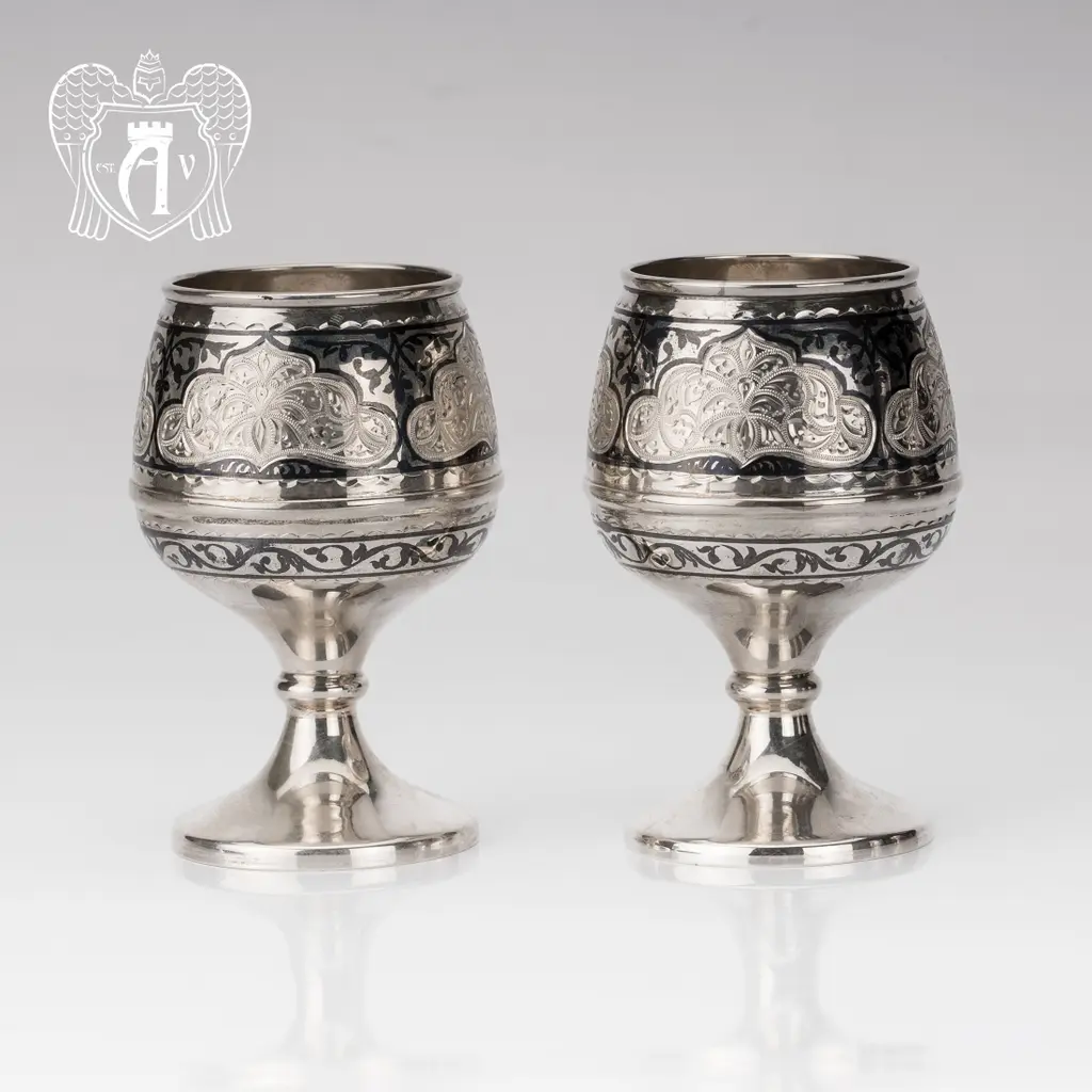 Бокалы из серебра «Аллегро» 2 шт - фото 5