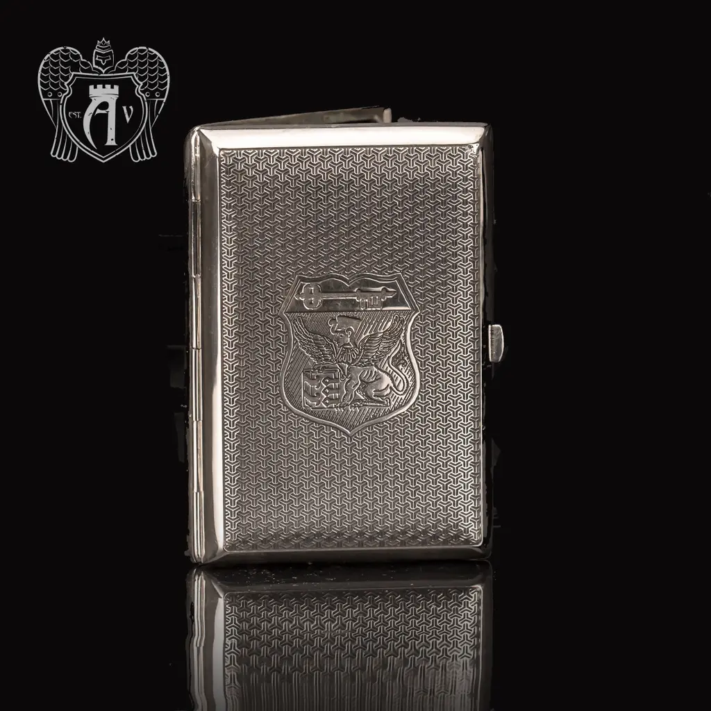 Портсигар из серебра «Именной» - фото 2