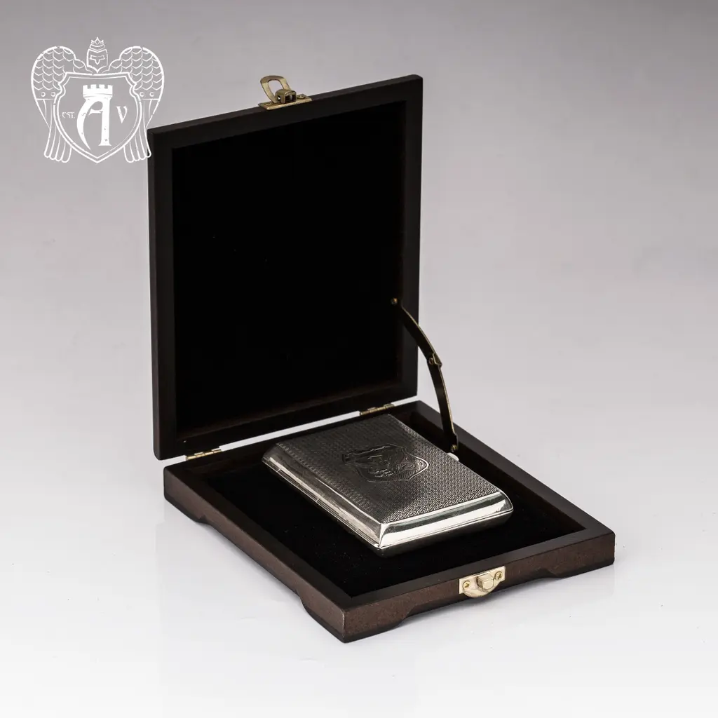 Портсигар из серебра «Именной» - фото 6