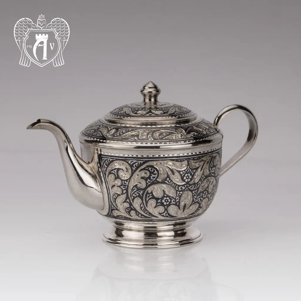 Серебряный сервиз чайный «Кардинал» - фото 2