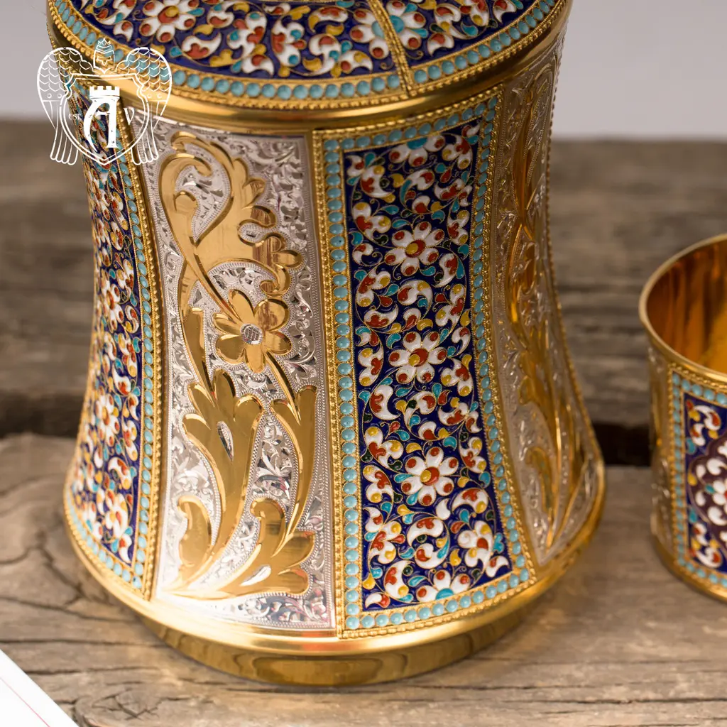 Водочный графин  «Наполеон» с золочением и эмалью - фото 2