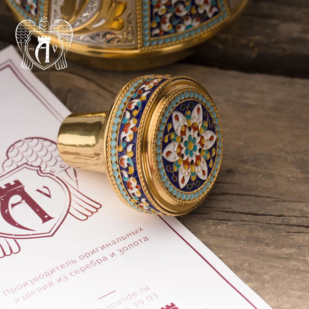Водочный графин  «Наполеон» с золочением и эмалью - фото 4