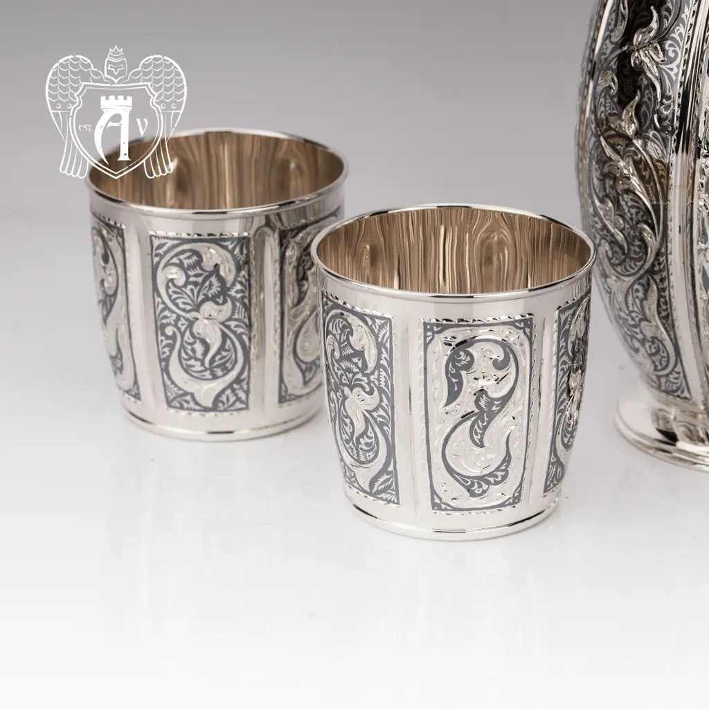 Стаканы из серебра «Семирамида» набор - фото 4