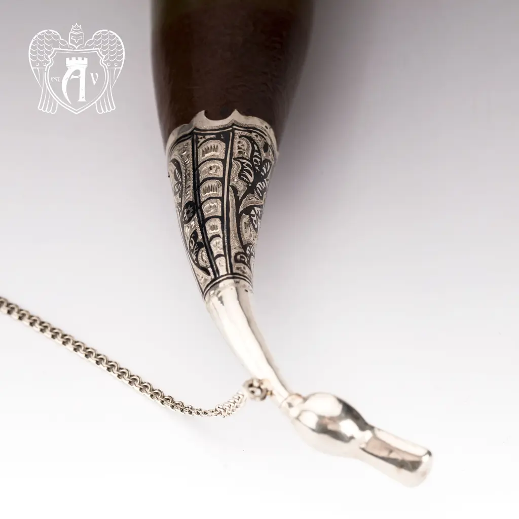 Большой рог для вина серебряный «Этнос» - фото 2