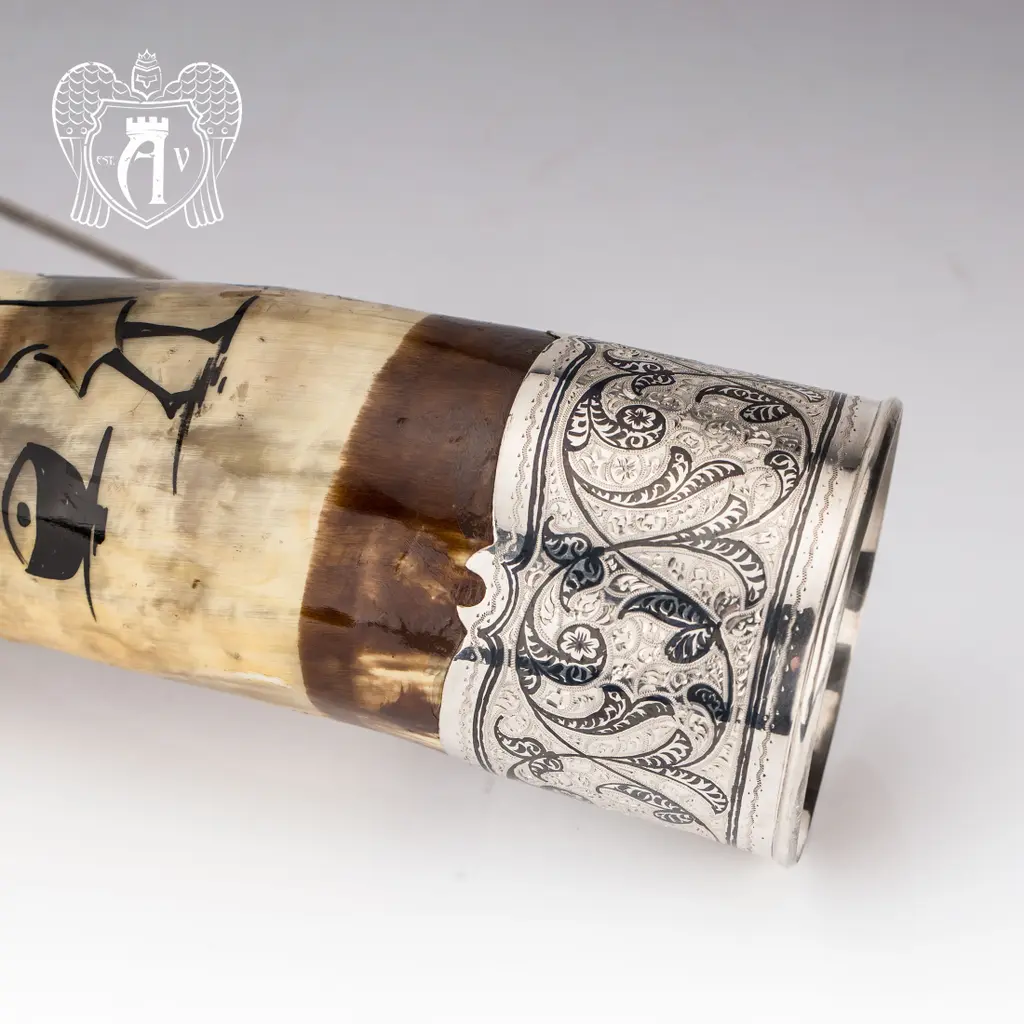 Большой рог для вина серебряный «Этнос» - фото 6