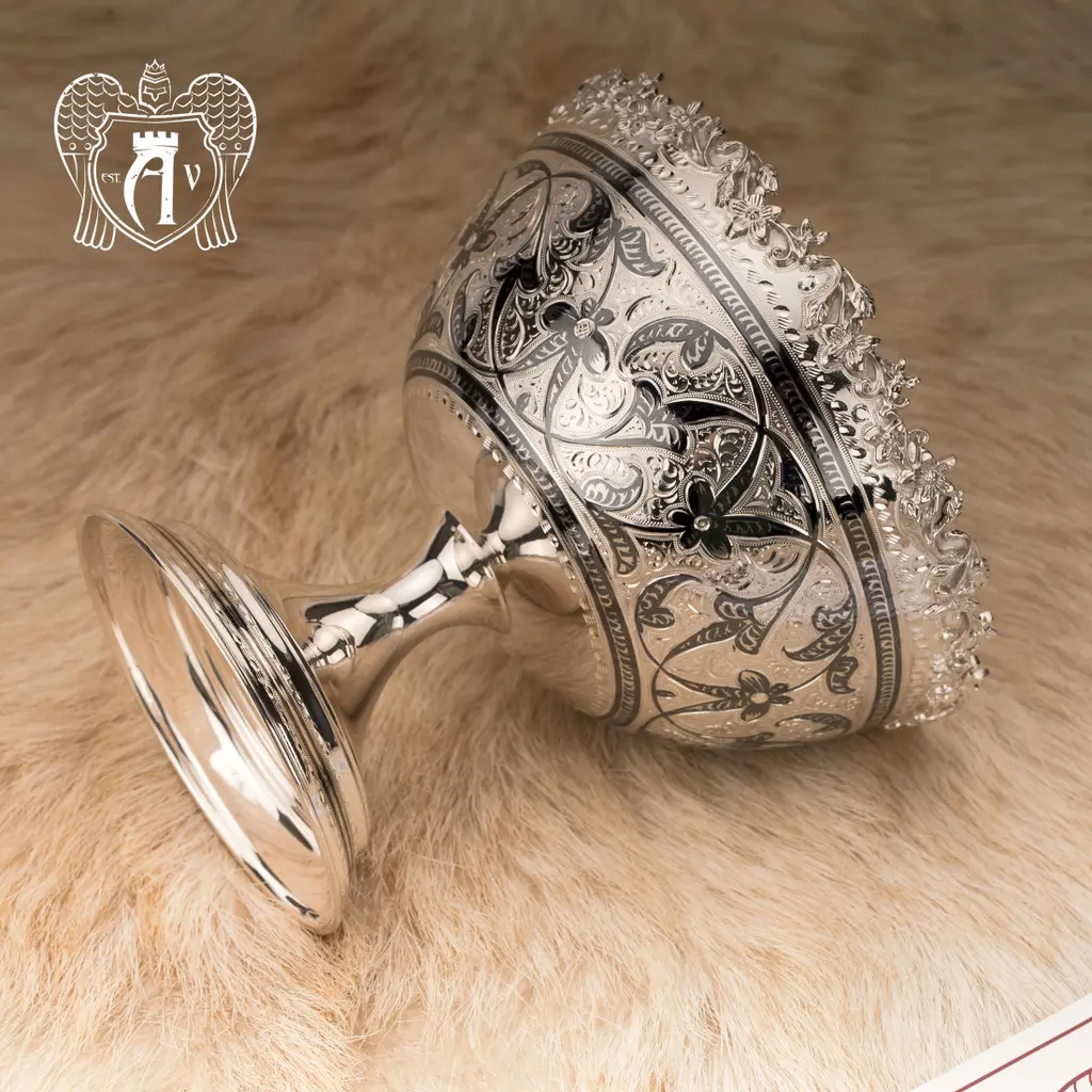 Конфетница из серебра для фруктов и сладостей «Мина» - фото 2