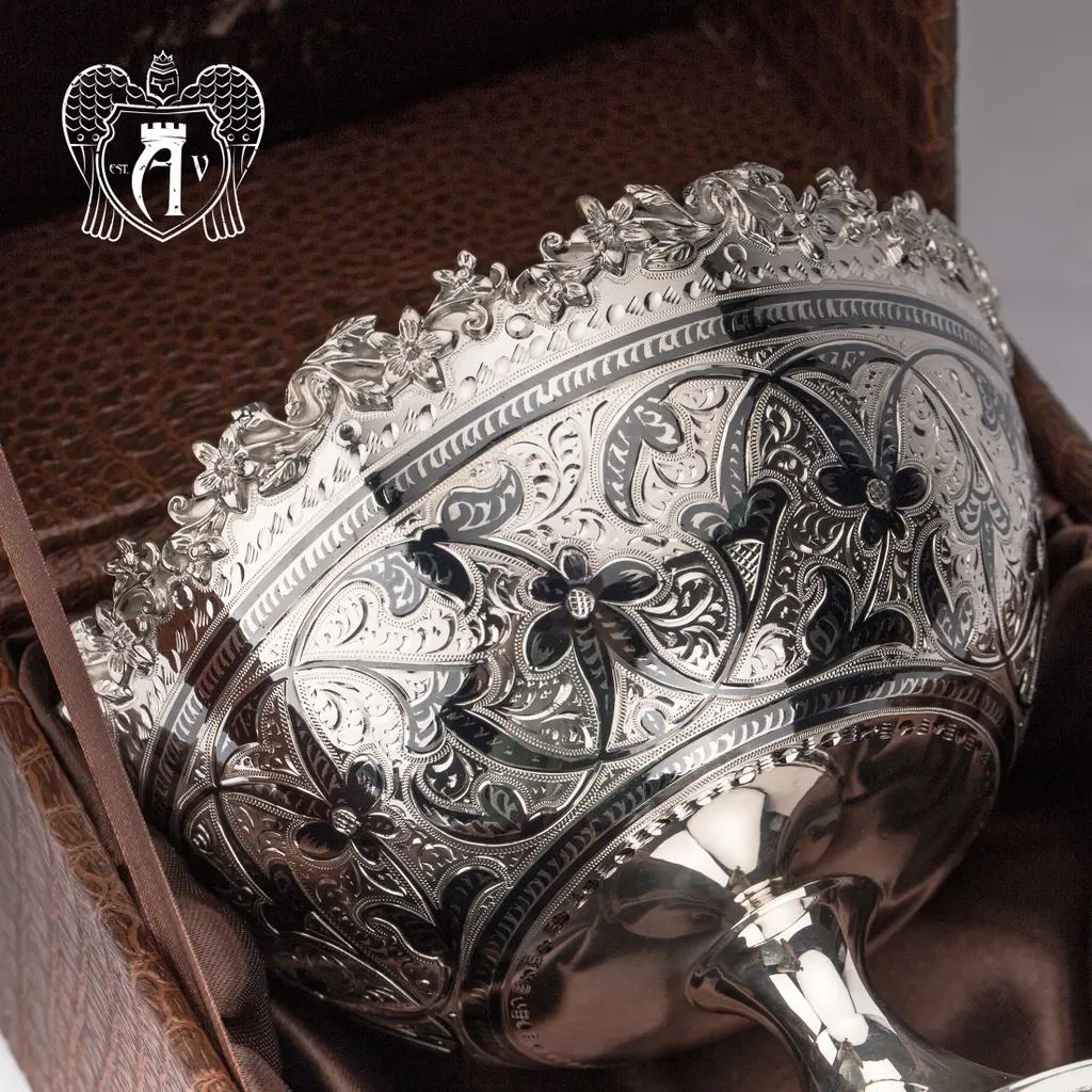 Конфетница из серебра для фруктов и сладостей «Мина» - фото 5