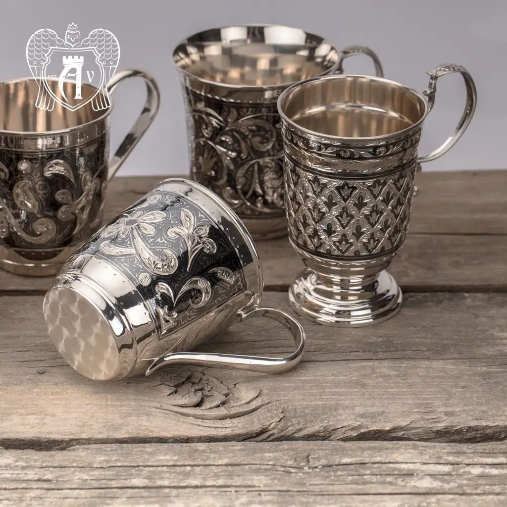 Кружка из серебра для напитков  «Елочка» - фото 4