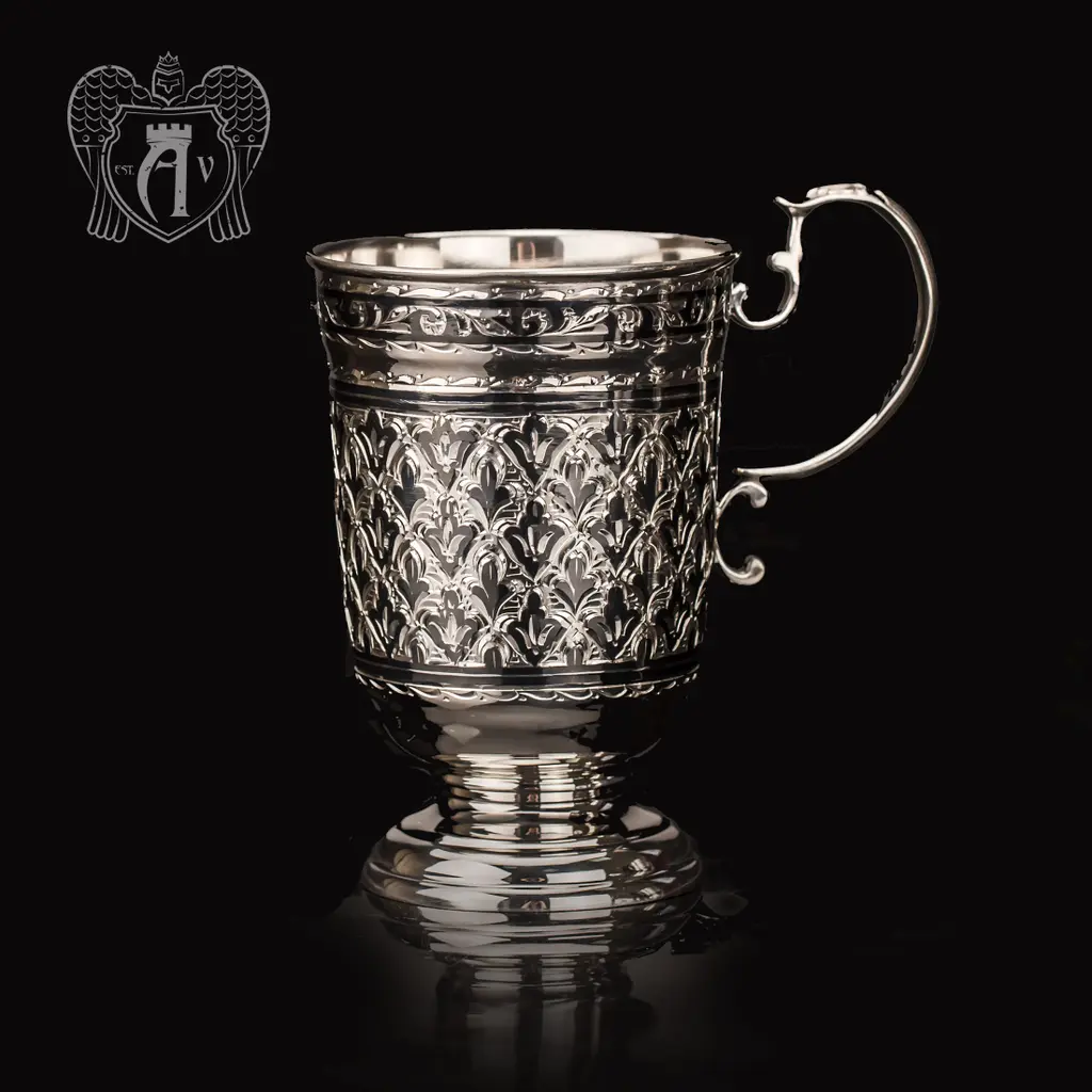 Кружка из серебра для напитков  «Елочка» - фото 5